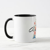 Persoonlijke waterverf bloemletter A monogram Mok (Links)