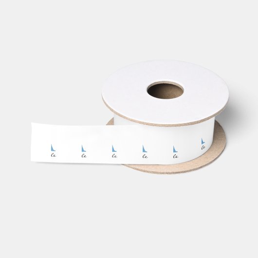 Persoonlijke waterverf bloemletter A monogram Satijnen Lint (Spoel)
