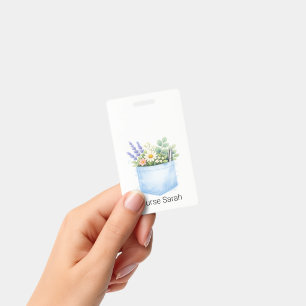 Persoonlijke Waterverf Bloemstuk Zak Scrubs  Badge