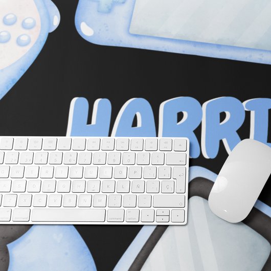 Persoonlijke Waterverf Blue Gaming Bureaumat