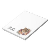 Persoonlijke Waterverf Boho Cat Notitieblok (Linkerzijde)