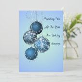 Persoonlijke Waterverf Boom Plat Kerstkaart (Staand voorkant)