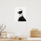 Persoonlijke waterverf Boston Terrier hond poster (Keuken)