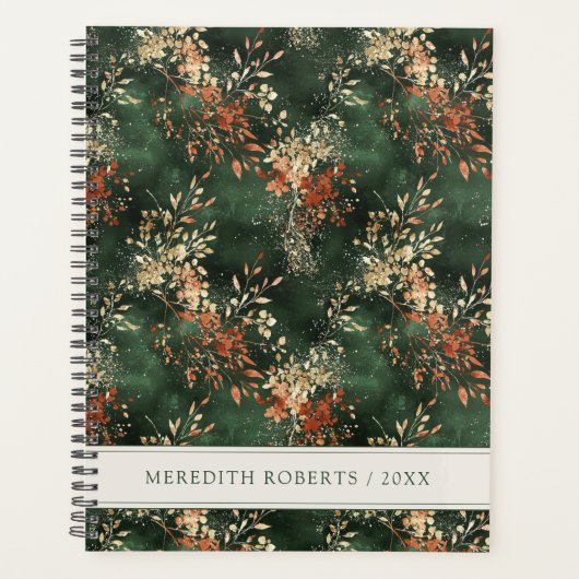 Persoonlijke waterverf botanische feestdagen planner (Voorkant)