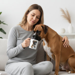 Persoonlijke waterverf Boxer Bruin & Zwart, PERSON Mok
