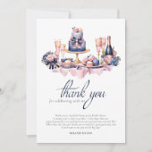 Persoonlijke waterverf bruidsfeest bedankkaart (Voorkant)