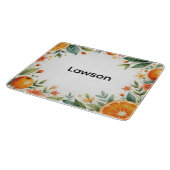 Persoonlijke Waterverf Citrus Glas Snijplank (Hoek)