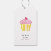 Persoonlijke Waterverf Cupcake Bedankt Gift Label Cadeaulabel (Voorkant)