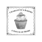 Persoonlijke Waterverf Cupcake Met Frambozen Logo Rubberstempel (Afrduk)