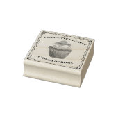 Persoonlijke Waterverf Cupcake Met Frambozen Logo Rubberstempel (Stempel)
