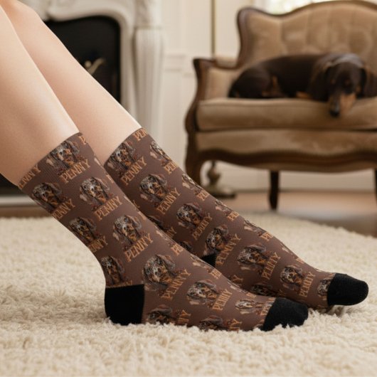 Persoonlijke Waterverf Dachshund Sokken