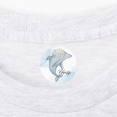 Persoonlijke Waterverf Dolphins Labels (Aangebracht)