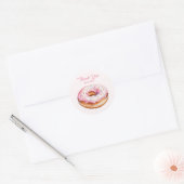 Persoonlijke Waterverf Donut  Ronde Sticker (Envelop)