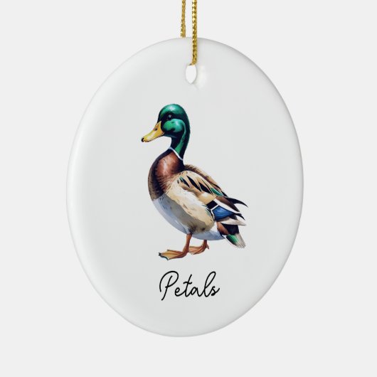 Persoonlijke Waterverf Eend Wilde Eend Keramisch Ornament (Rechts)