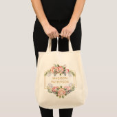 Persoonlijke Waterverf Floral Girly Chic Tote Bag (Voorkant (product))