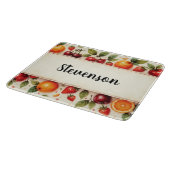 Persoonlijke Waterverf Fruit Glas Snijplank (Hoek)