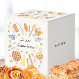 Persoonlijke Waterverf Gebak Bakkerij Bakker Bedankdoosjes
