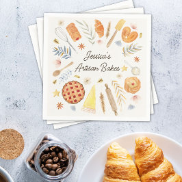 Persoonlijke Waterverf Gebak Bakkerij Bakkerij Servet