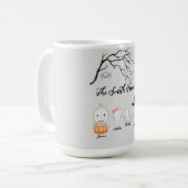 Persoonlijke Waterverf Ghost Family Halloween Mok (Voorkant links)