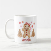 Persoonlijke waterverf-gingerbreadcookie koffiemok (Links)