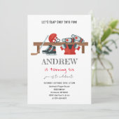 Persoonlijke Waterverf Hockey Verjaardagsfeestje Kaart (Staand voorkant)