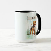 Persoonlijke waterverf honden Welsh Terrier Mok (Voorkant rechts)