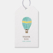 Persoonlijke Waterverf Hot Air ballon Hartelijk da Cadeaulabel (Voorkant)