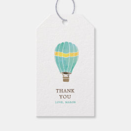 Persoonlijke Waterverf Hot Air ballon Hartelijk da Cadeaulabel