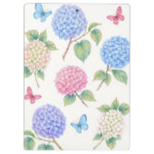 Persoonlijke Waterverf Hydrangea Bloemen Klembord (Achterkant)