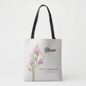 Persoonlijke Waterverf Iris Boodschappentas | Bloe Tote Bag (Voorkant)