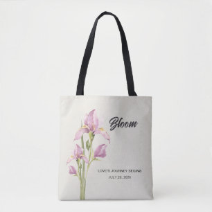 Persoonlijke Waterverf Iris Boodschappentas   Bloe Tote Bag