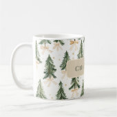 Persoonlijke waterverf kerstboom naam mok (Links)