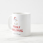 Persoonlijke waterverf Kerstgans Eend Koffiemok (Voorkant links)