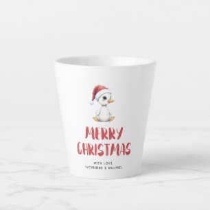Persoonlijke waterverf Kerstgans Eend Latte Mok