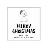 Persoonlijke waterverf Kerstgans Eend Rubberstempel (Afrduk)