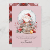 Persoonlijke Waterverf Kerstman Sneeuwbol Feestdagenkaart (Voorkant / Achterkant)
