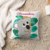 Persoonlijke Waterverf Koala Beer Animal Girls Kussen (Deken)