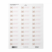 Persoonlijke Waterverf Konijn Pasen  Etiket (Full Sheet)