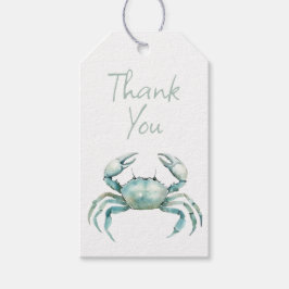 Persoonlijke Waterverf Krab Geschenklabels Kust Cadeaulabel
