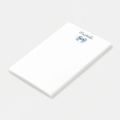 Persoonlijke waterverf krab zomer strand post-it® notes (Schuin)