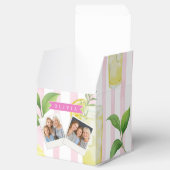 Persoonlijke Waterverf Lemonade Cupcake Streep Bedankdoosjes (Geopend)