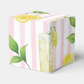 Persoonlijke Waterverf Lemonade Cupcake Streep Bedankdoosjes (Achterkant)