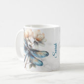 Persoonlijke Waterverf Libelle Mok (Voorkant links)