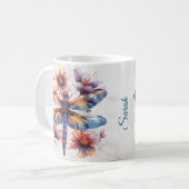 Persoonlijke Waterverf Libelle Mok (Voorkant links)