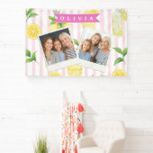 Persoonlijke Waterverf-Limonade Cupcake Streep Spandoek (Insitu)