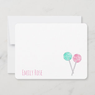 Persoonlijke waterverf lolly's briefkaart