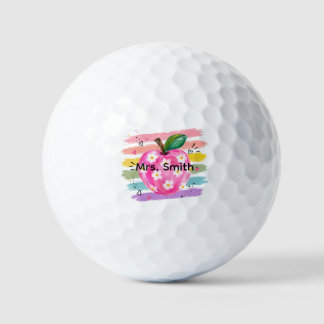 Persoonlijke waterverf madeliefje appel golfballen