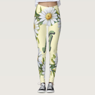 Persoonlijke waterverf Madeliefjeskrans met aangep Leggings