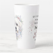 Persoonlijke Waterverf Maltezer Hond Mok (Voorkant)