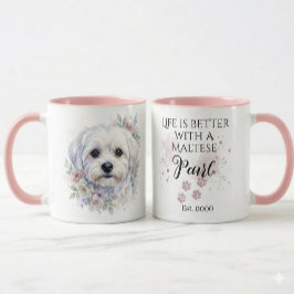 Persoonlijke Waterverf Maltezer Hond Mok
